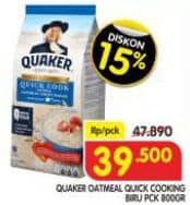 Promo Harga Quaker Oatmeal Quick Cooking 800 gr - Superindo