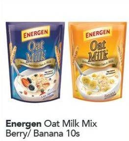 Promo Harga ENERGEN Oat Milk Banana, Mix Berries per 10 pcs 24 gr - Carrefour