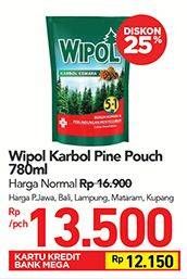 Promo Harga WIPOL Karbol Wangi Pine 780 ml - Carrefour