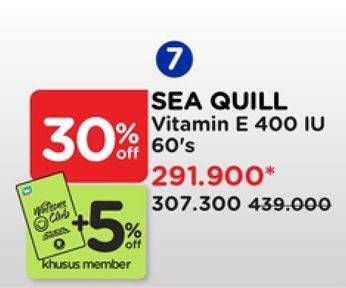 Promo Harga Sea Quill Vitamin E 400 IU 60 pcs - Watsons