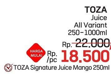 Promo Harga Toza Signature Juice All Variants 250 ml - LotteMart