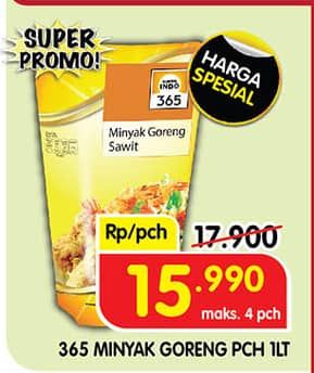 Promo Harga 365 Minyak Goreng 1000 ml - Superindo