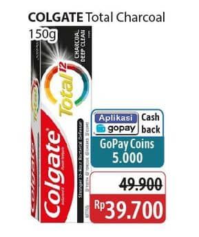 Promo Harga Colgate Toothpaste Total Charcoal Deep Clean 150 gr - Alfamidi