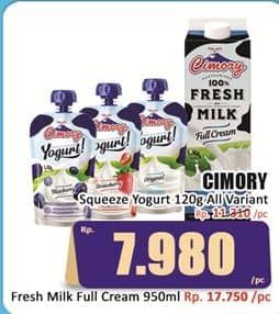 Promo Harga Cimory Squeeze Yogurt All Variants 120 gr - Hari Hari