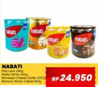 Promo Harga Nabati Bites Pink Lava, Richeese, Richoco, White 240 gr - Yogya