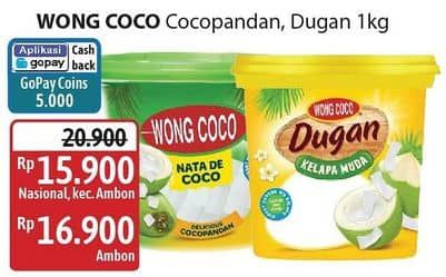 Promo Harga Wong Coco Nata De Coco/Wong Coco Dugan   - Alfamidi