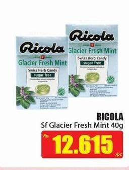 Promo Harga RICOLA Permen Rendah Gula Glacier Fresh Mint 40 gr - Hari Hari