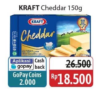 Promo Harga Kraft Cheese Cheddar 160 gr - Alfamidi