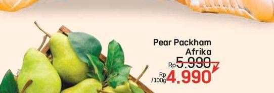 Promo Harga Pear Packham Afrika per 100 gr - LotteMart