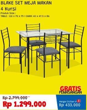 Promo Harga COURTS Blake Dining Set  - Courts