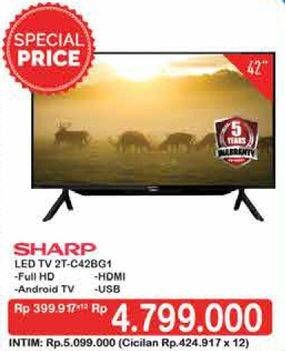 Promo Harga Sharp 2T-C42BG1i | Full HD Android TV 42"  - Hypermart