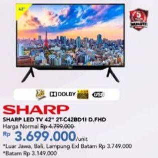 Promo Harga SHARP 2T-C42BD1i | LED TV 42"  - Carrefour