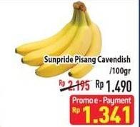 Promo Harga SUNPRIDE Pisang Cavendish per 100 gr - Hypermart