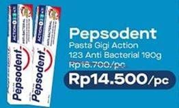 Promo Harga PEPSODENT Pasta Gigi Action 123 Anti Bacterial 190 gr - Alfamart