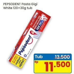 Promo Harga Pepsodent Pasta Gigi Pencegah Gigi Berlubang White 150 gr - Indomaret