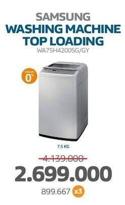 Promo Harga Samsung WA75H4200SG/SE | Washing Machine Top Loading 7.5kg 7500 gr - Electronic City