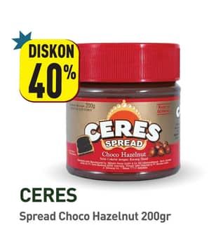 Promo Harga Ceres Choco Spread Choco Hazelnut 200 gr - Hypermart