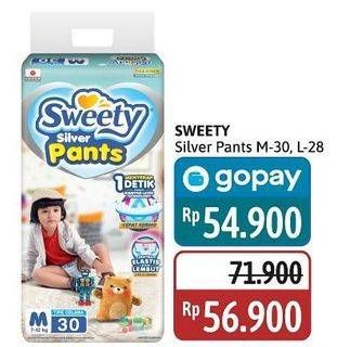 Promo Harga Sweety Silver Pants M30, L28 28 pcs - Alfamidi