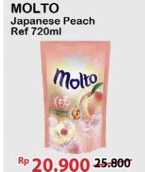 Promo Harga MOLTO Pewangi Japanese Peach 720 ml - Alfamart