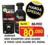 Promo Harga GARNIER MEN Shampoo/Neril Loss Guard Hair Fall Treatment Tonic 200ml  - Superindo