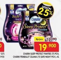 Promo Harga Charm Sleep Protect Plus Panties L-XL, M-L 2 pcs - Superindo