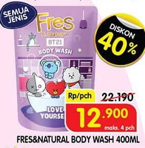 Promo Harga Fres & Natural Body Wash Dessert Collection All Variants 400 ml - Superindo