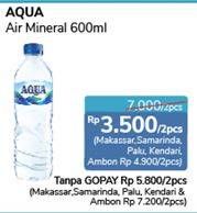 Promo Harga AQUA Air Mineral per 2 botol 600 ml - Alfamidi