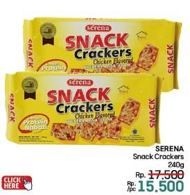 Promo Harga Serena Snack Crackers Rasa Ayam 240 gr - LotteMart