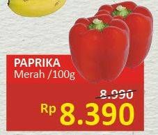 Promo Harga Cabe Paprika Merah per 100 gr - Alfamidi