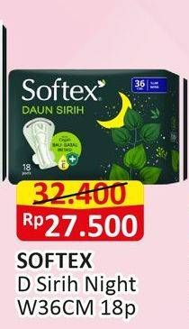 Promo Harga Softex Daun Sirih 36cm 18 pcs - Alfamart