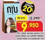 Promo Harga NYU Hair Color Nature Nat Blezch, Coppery Brown, Burgundy  - Superindo