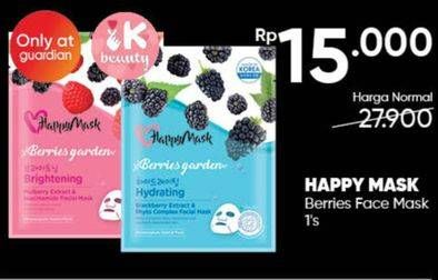 Promo Harga HAPPY MASK Berries Garden Mask All Variants per 3 pcs - Guardian