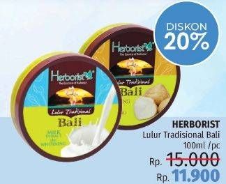 Promo Harga HERBORIST Lulur Tradisional Bali 100 ml - LotteMart