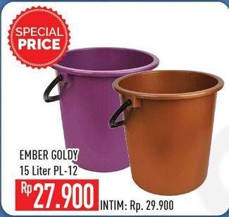 Promo Harga Ember Goldy PL-12 15 ltr - Hypermart