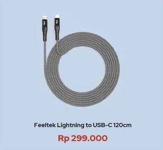 Promo Harga FEELTEK Lightning To USB-C 120 Cm  - iBox