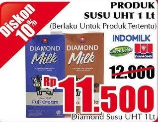 Promo Harga DIAMOND Milk UHT 1000 ml - Giant