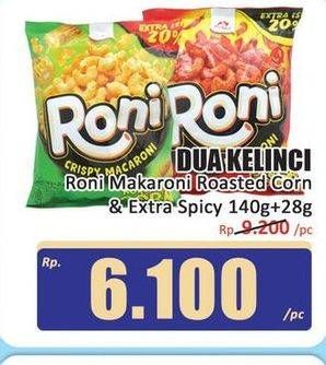 Promo Harga Roni Crispy Macaroni Extra Spicy, Roasted Corn 140 gr - Hari Hari