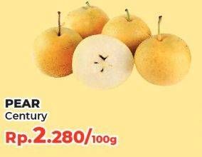 Promo Harga Pear Century per 100 gr - Yogya