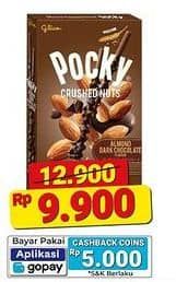 Promo Harga Glico Pocky Stick Crushed Nuts Almond Dark Chocolate, Crushed Nuts Almond Choco, Almond 25 gr - Alfamart