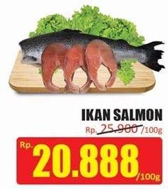 Promo Harga Salmon Headless per 100 gr - Hari Hari