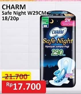 Promo Harga Charm Safe Night Wing 29cm 18 pcs - Alfamart