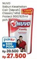 Promo Harga Nuvo Body Wash Classic, Mild Protect, Total Protect 825 ml - Indomaret