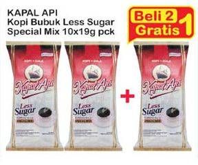 Promo Harga Kapal Api Special Mix Less Sugar per 10 sachet 19 gr - Indomaret