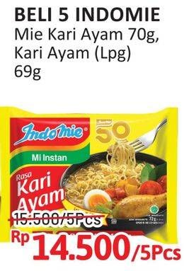 Promo Harga Indomie Mi Kuah Kari Ayam 72 gr - Alfamidi
