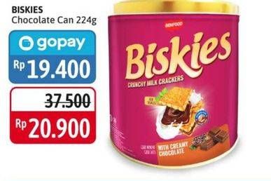 Promo Harga BISKIES Crunchy Milk Crackers With Creamy Chocolate 224 gr - Alfamidi
