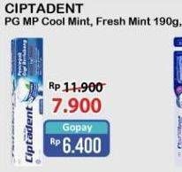 Promo Harga Ciptadent Pasta Gigi Maxi 12 Plus Cool Mint, Fresh Mint 190 gr - Alfamart