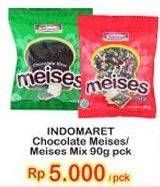 Promo Harga INDOMARET Meises Chocolate, Mix 90 gr - Indomaret