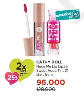 Promo Harga Cathy Doll Nude Me Liquid Lip, Sweet Aqua Tint  - Watsons