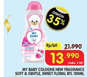 Promo Harga My Baby Cologne Soft Gentle, Sweet Floral 100 ml - Superindo