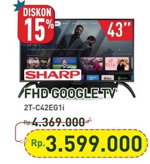 Promo Harga Sharp 2T-C42EG1I-SB DHR GTV  - Hypermart